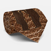 Leder-kijk bruiloft stropdas (Opgerold)