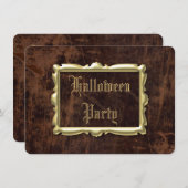  leder-kijk-halloween-partij kaart (Voorkant / Achterkant)