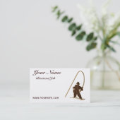 Leder-Kijk vissers op maat Visitekaartje (Staand voorkant)