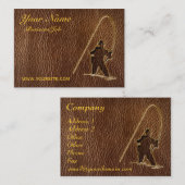 Leder-Kijk vissers Visitekaartje (Voorkant / Achterkant)