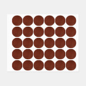 Leder Klein cirkelvormig waterdicht etiket (0,75 i Labels (Vel)