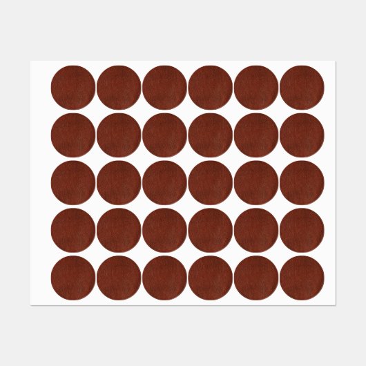 Leder Klein cirkelvormig waterdicht etiket (0,75 i Labels (Vel)