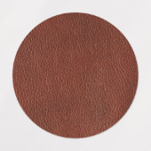 Leder Klein cirkelvormig waterdicht etiket (0,75 i Labels (Design 2)