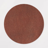 Leder Klein cirkelvormig waterdicht etiket (0,75 i Labels (Design 1)