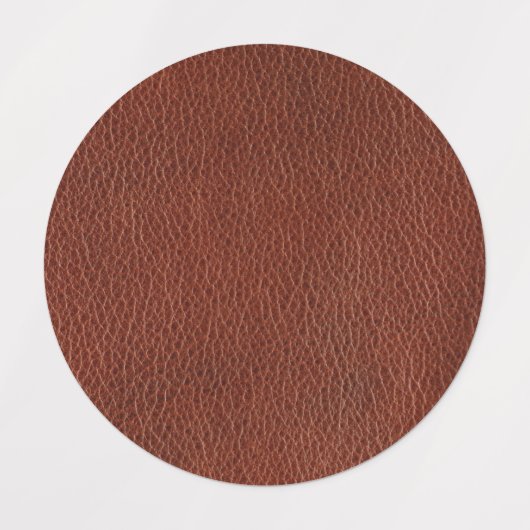Leder Klein cirkelvormig waterdicht etiket (0,75 i Labels (Design 1)