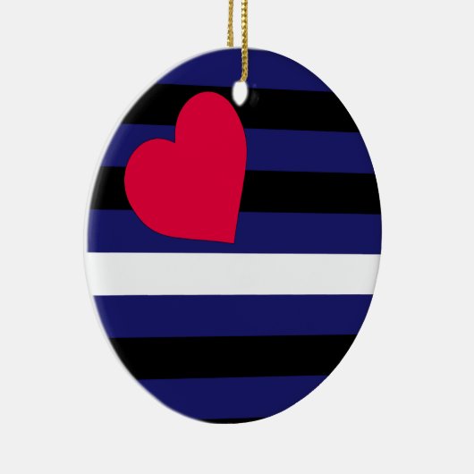 Leder Latex en BDSM Pride Flag Keramisch Ornament (Rechts)