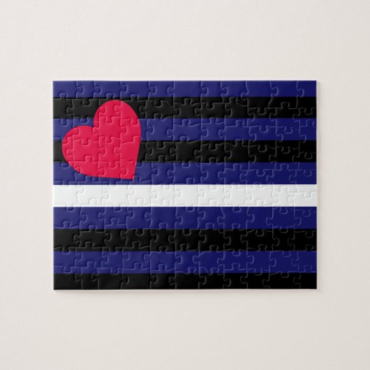 Leder Latex en BDSM Pride Flag Legpuzzel (Horizontaal)