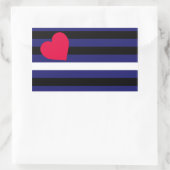 Leder Latex en BDSM Pride Flag Rechthoekige Sticker (Tas)