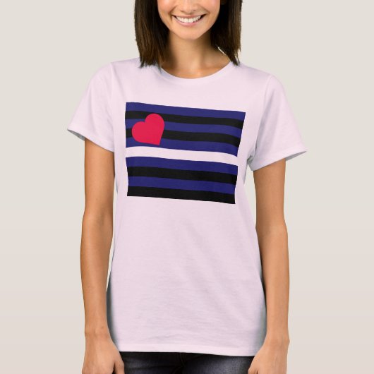 Leder Latex en BDSM Pride Flag T-shirt (Voorkant)