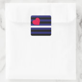 Leder Latex en BDSM Pride Flag Vierkante Sticker (Tas)