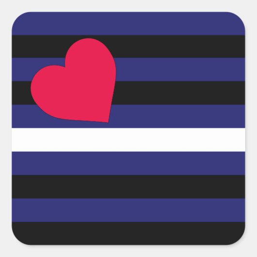 Leder Latex en BDSM Pride Flag Vierkante Sticker (Voorkant)