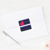 Leder Latex en BDSM Pride Flag Vierkante Sticker (Envelop)