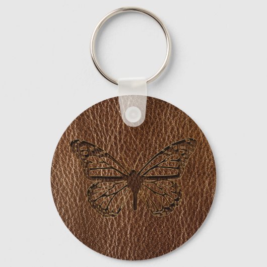 Leder-look-Butterfly Sleutelhanger (Voorkant)