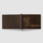 Leder-look Eagle Dark Gastenboek (Volledig)