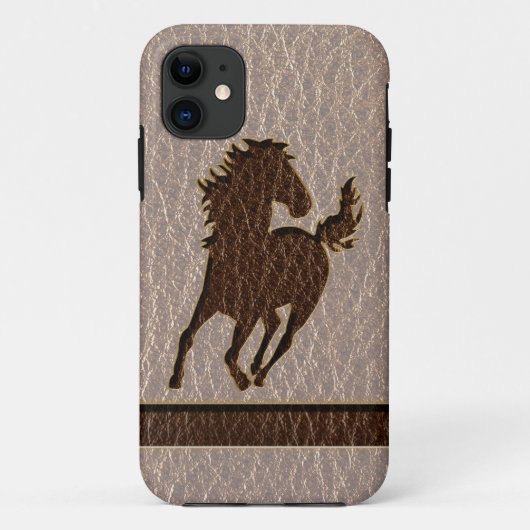 Leder-look Horse Soft Case-Mate iPhone Case (Achterkant)