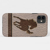 Leder-look Horse Soft Case-Mate iPhone Case (Achterkant (horizontaal))