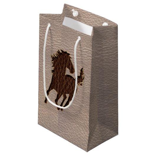Leder-look Horse Soft Klein Cadeauzakje (Voorkant Gekanteld)