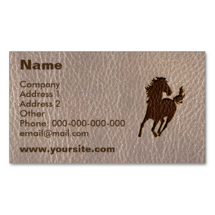 Leder-look Horse Soft Magnetisch Visitekaartje