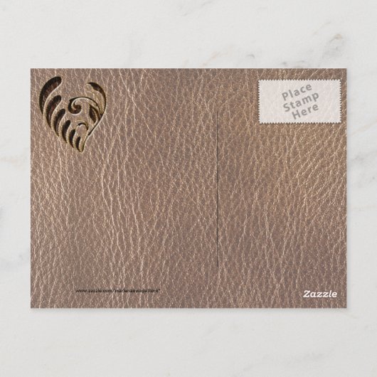 Leder-look-ventilator Briefkaart (Achterkant)