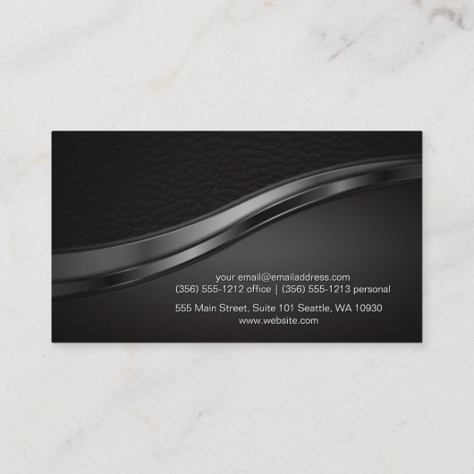 Leder | Luxe afwerking | Executive Visitekaartje (Achterkant)