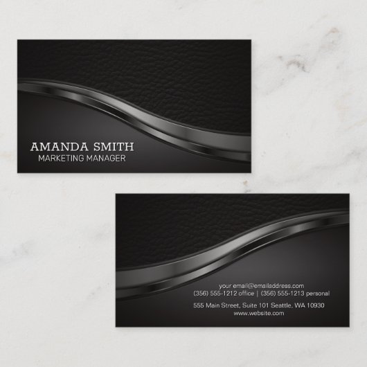 Leder | Luxe afwerking | Executive Visitekaartje (Voorkant / Achterkant)