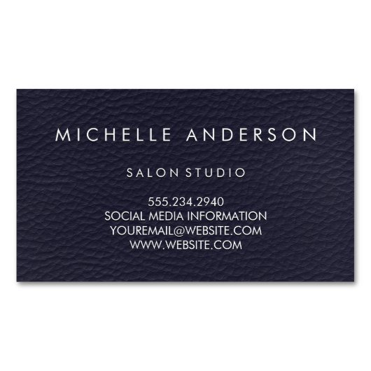 Leder Magnetisch Visitekaartje (Voorkant)