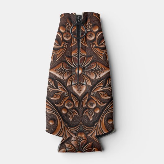 Leder met adercoating flesjeskoeler (Achterkant)