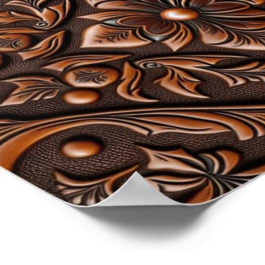 Leder met adercoating poster (Hoek)