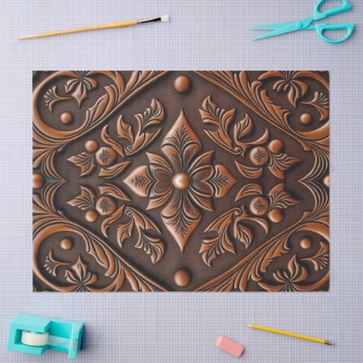 Leder met adercoating tissuepapier (Craft)