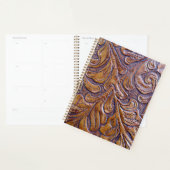 Leder met blik voorzien van een droogstempel planner (Display)