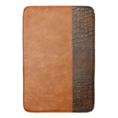 leder met bruine alligator badmat (Voorkant Verticaal)