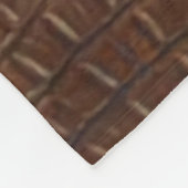  leder met bruine alligator fleece deken (Hoek)