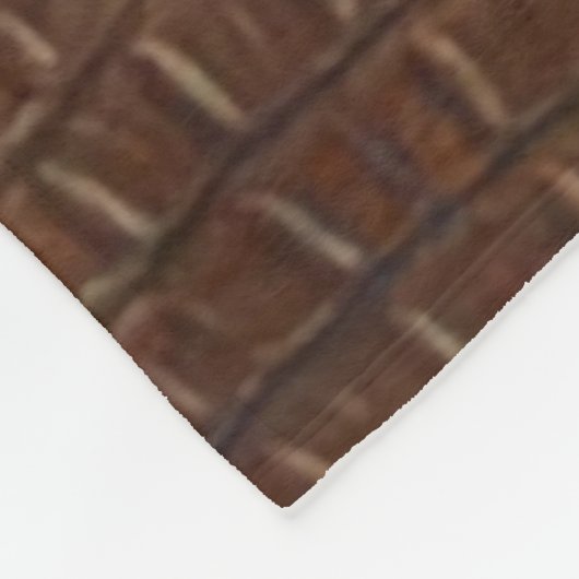  leder met bruine alligator fleece deken (Hoek)