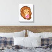 leder met bubbelgom canvas afdruk (Insitu (Slaapkamer))