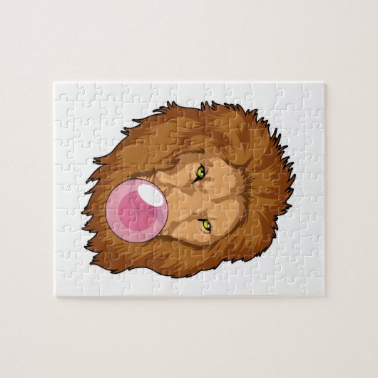 leder met bubbelgom legpuzzel (Horizontaal)