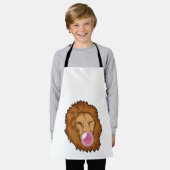 leder met bubbelgom schort (Gedragen)