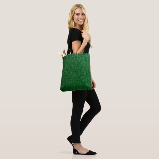 Leder met een abstract patroon in groene kleur. Ab Tote Bag (Op model)