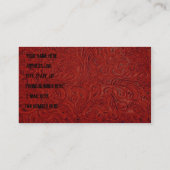 Leder met rode touwen Kijk Visitekaartje (Achterkant)