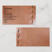 Leder met schroefdraad visitekaartje (Voorkant / Achterkant)