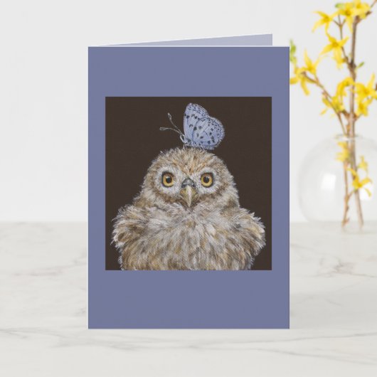 leder met vlinderkaart kaart (Gele Bloem)