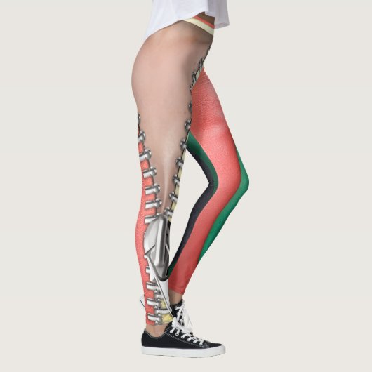 Leder met Zipper-ontwerp Leggings (Rechts)