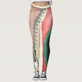 Leder met Zipper-ontwerp Leggings (Voorkant)