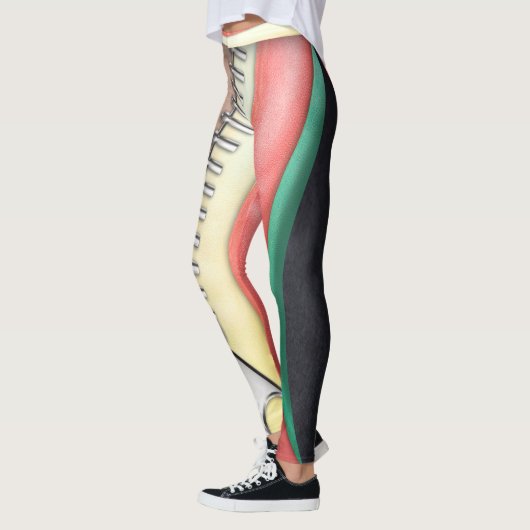 Leder met Zipper-ontwerp Leggings (Links)