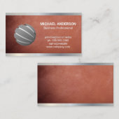 Leder Metaal | Moderne Logo Visitekaartje (Voorkant / Achterkant)