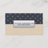 Leder | Metaalversterkte achtergrond Visitekaartje (Achterkant)