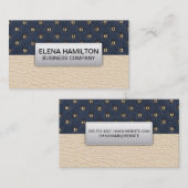 Leder | Metaalversterkte achtergrond Visitekaartje (Voorkant / Achterkant)