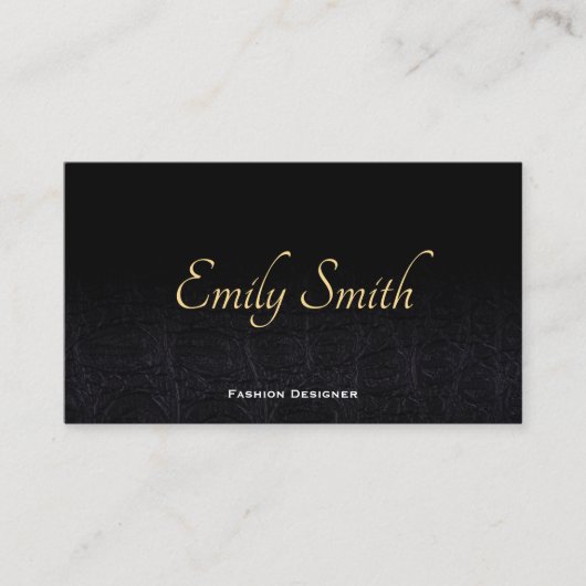 Leder | Modeontwerper | Fashionista Visitekaartje (Voorkant)