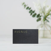 Leder / Modern Type Visitekaartje (Staand voorkant)