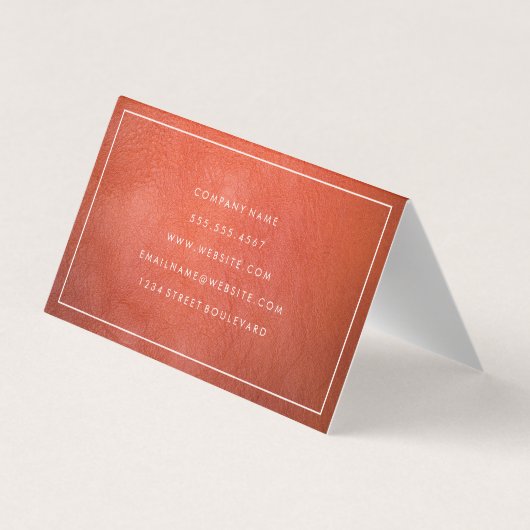 Leder-onroerend goed | Realtor Agent Visitekaartje (Achterkant)