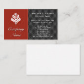  leder | Opgerolde lederen achtergrond Visitekaartje (Voorkant / Achterkant)